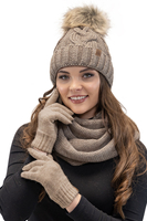 Vivisence Women's Winter Gloves Soft And Warm Ideal For Cold Weather 7014, beige