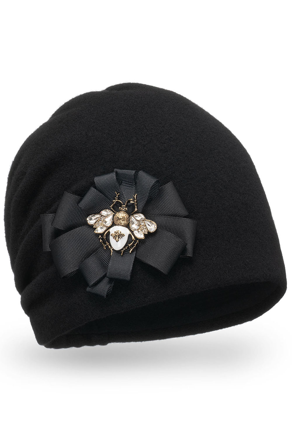 Vivisence Damen Wintermütze aus Schurwolle Elegante Warm Und Gemütlich Frauen Herbst Beanie Mütze Vliesfutter Antistatischem Effekt Ideal Für Kalte Wintertage Modell 7084, Schwarz
