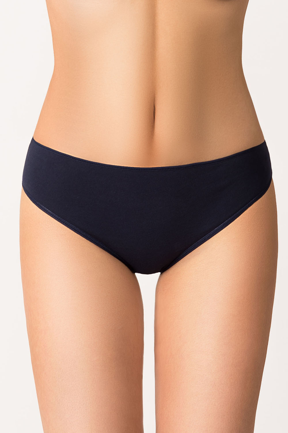 Vivisence Damen Slip Unterhosen Glatt Unterwäsche Ganztägiger Komfort 4002, dunkelblau