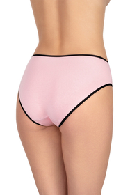 Vivisence Dame Slip Unterhose Klassisch Komfortabel Trendig Alltag Unterwäsche 4016, schwarzes Gummiband:rosa/dunkleblau/schwarzgrau