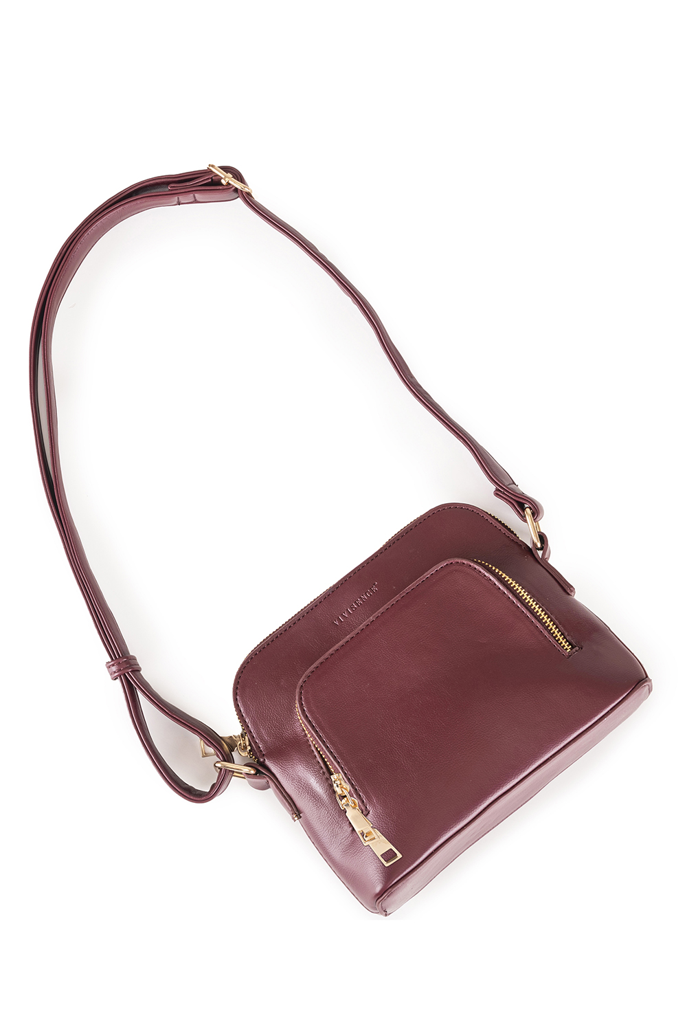 Vivisence Women's Shoulder Bag Zip Closure Comfort Elegance for Everyday, burgundy
