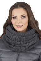 Vivisence Écharpe Tube Tricotée Femme Chaude Et Confortable Pour L’Hiver 7103, gris foncé
