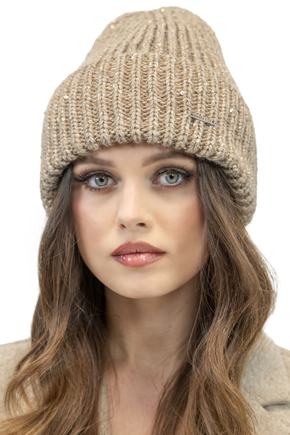 Vivisence Bonnet Femme Hiver Tricot Classique Ajustement Parfait 7088, beige