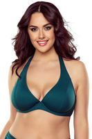 Vivisence Dame Bikini BH Oberteil Soft Musterlos Bademode Strandmode 3215, grün