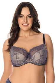 Vivisence Femme Soutien-Gorge Semi-Rembourré Subtil Et Charmant 1045, bleu foncé