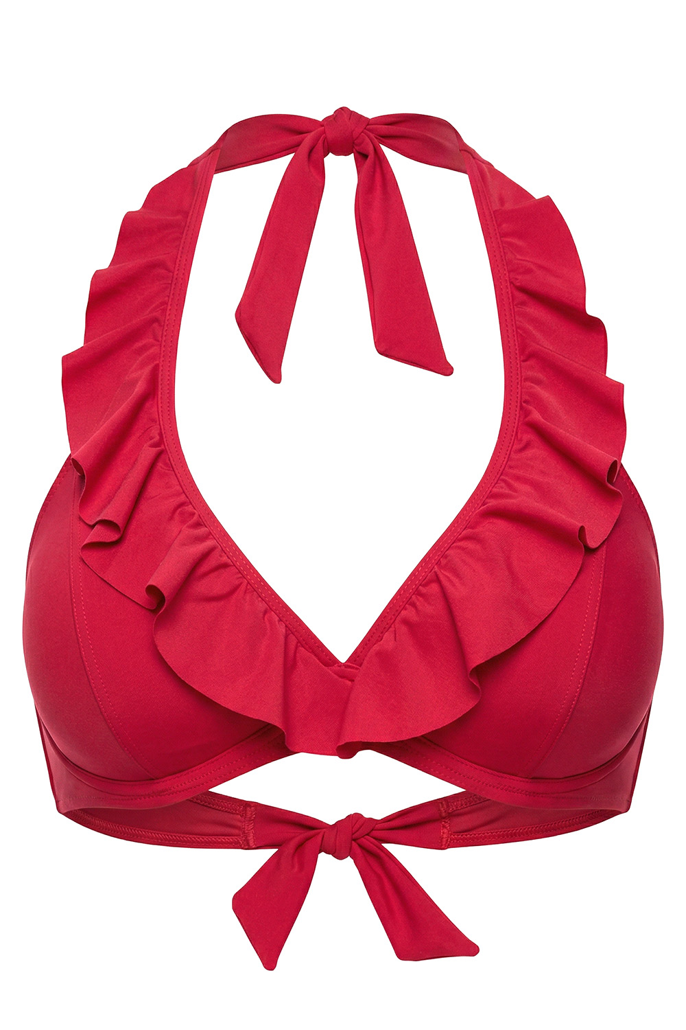 Vivisence 3220 classic ladies smooth maxi bikini top, raspberry