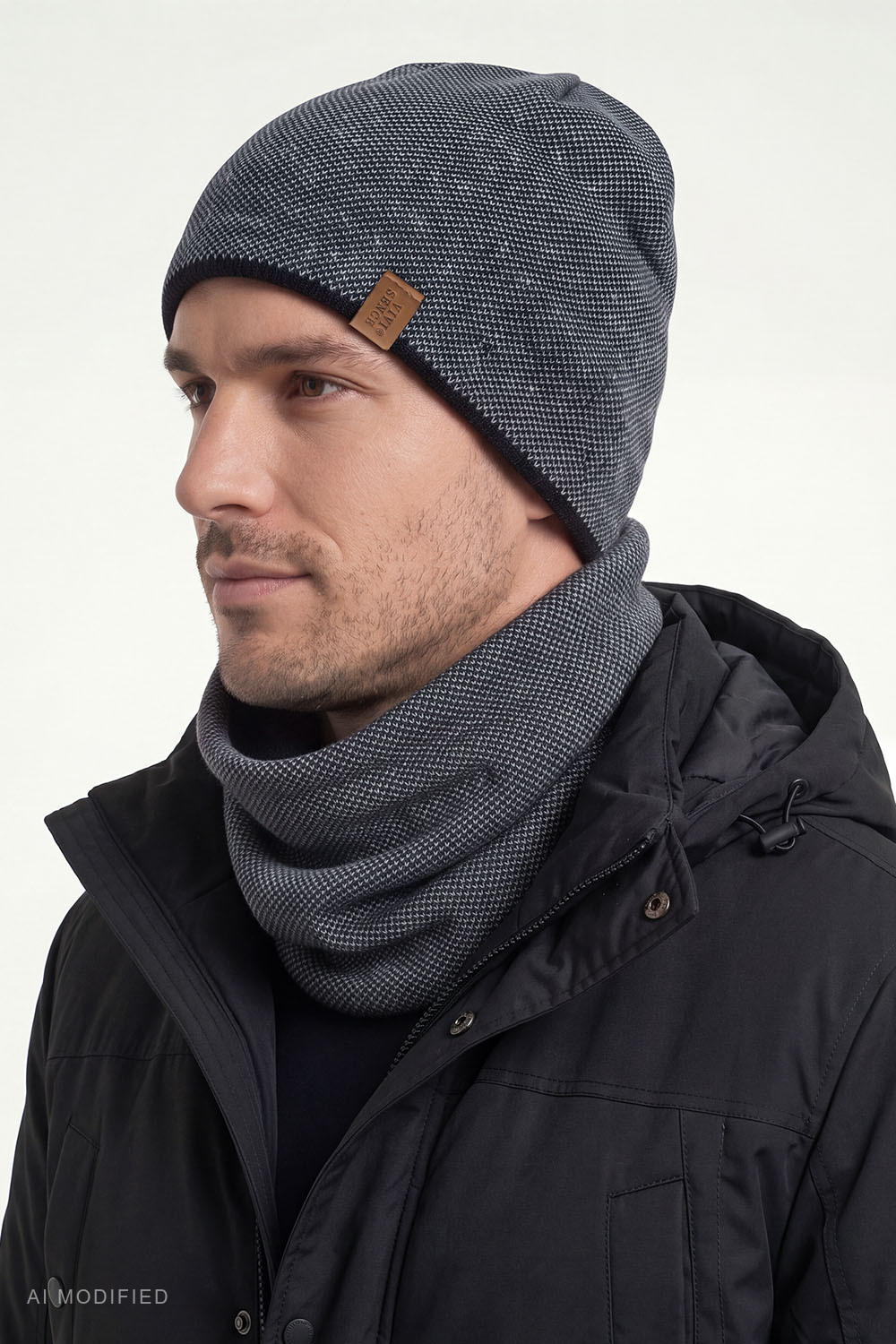 Sets Sets hat + loop scarf, Grey