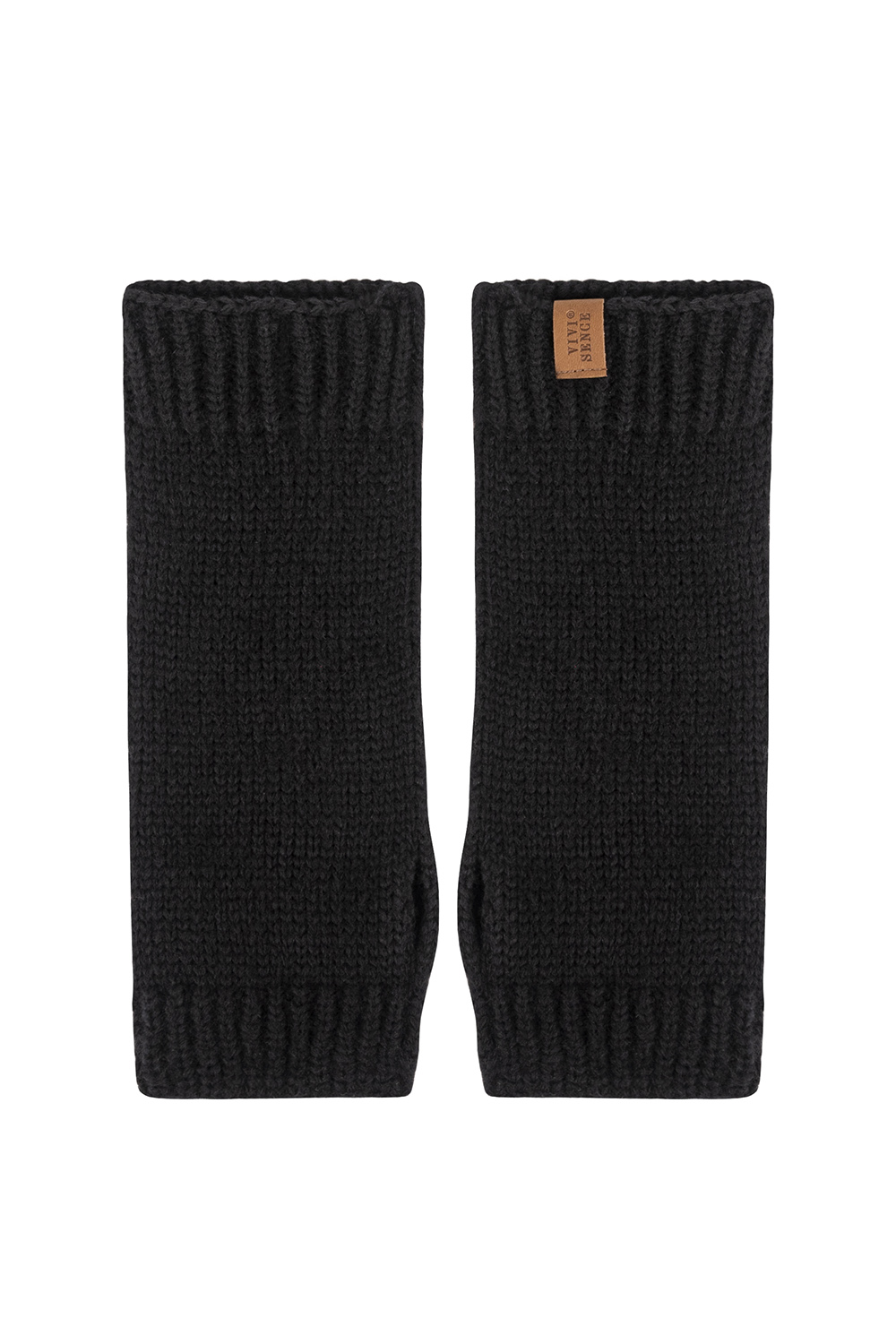 Vivisence Femme Gants Hiver En Maille Laine Mérinos Et Coton Chaleur Douce, noir