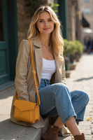 Vivisence Sac Bandoulière Femme Fermeture Aimant Le Confort au Quotidien, jaune