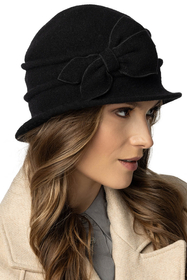 Vivisence Bonnet Femme Chapeau En Laine Vierge Chaud Pour L’Automne 7078, noir