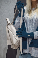 VIVISENCE Damen Winter Handschuhe aus Wolle Ideal für Kaltes Wetter 7201, dunkelblau