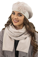 Vivisence Béret Femme Hiver Épais Et Chaud Idéal Pour Les Journées Froides 7007, beige