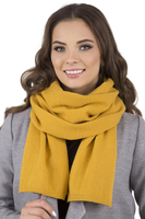 Vivisence Damen Baskenmütze Schal Set Wolle Blumenapplikation Warm Elegant 7007, honig