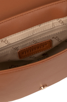 Vivisence Damen Schultertasche Magnetverschluss mit Zierstreifen, Braun
