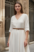 Vivisence Ceinture Femme Fine Boucle Raffinée Élégance Confort Quotidien P0003, marron