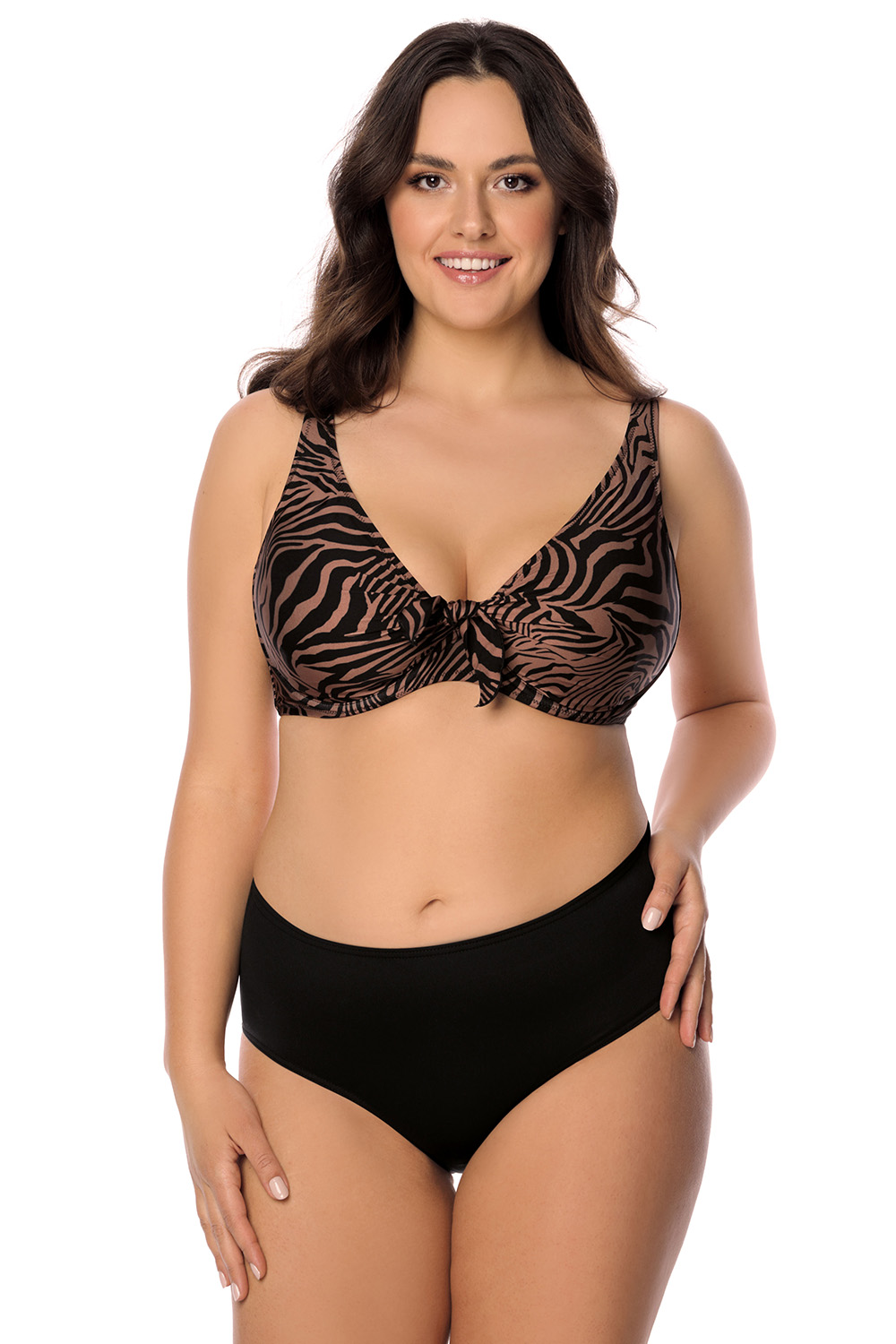 Vivisence Damen Bikini-Unterteil Hoher Bund Ideal für den Strand 3005, schwarz
