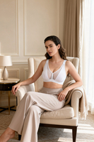 Vivisence Soutien Gorge Sans Armatures Femme Bretelles Rembourrées Maintien, blanc