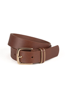 Vivisence Damen Ledergürtel Echtes Leder Goldene Schnalle Klassisch P0001, Braun
