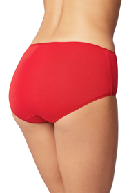 Vivisence Damen Slip Baumwolle Hohem Bund Komfort und Bequemlichkeit 4001, Rot