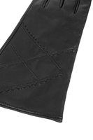Vivisence Femme Gants En Cuir Hiver Doublés Laine Confort Et Chaleur Durable, noir