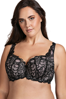 Vivisence underwired lace ladies padded bra 1063, Black