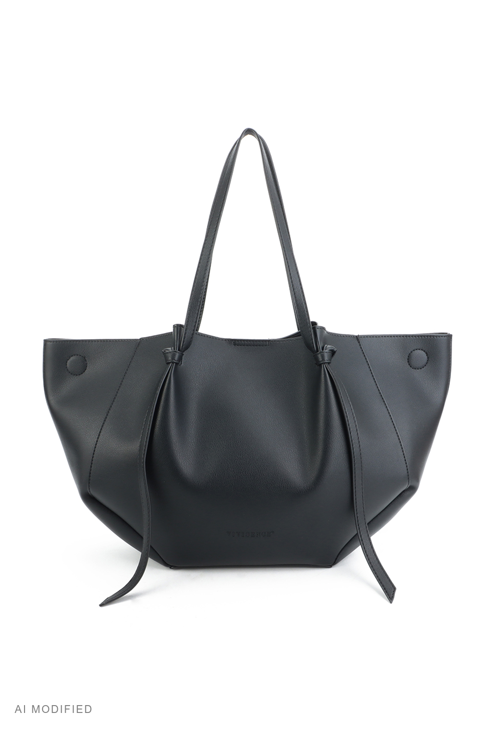 Vivisence T0042 Sac à bandoulière en polyuréthane design géométrique, noir