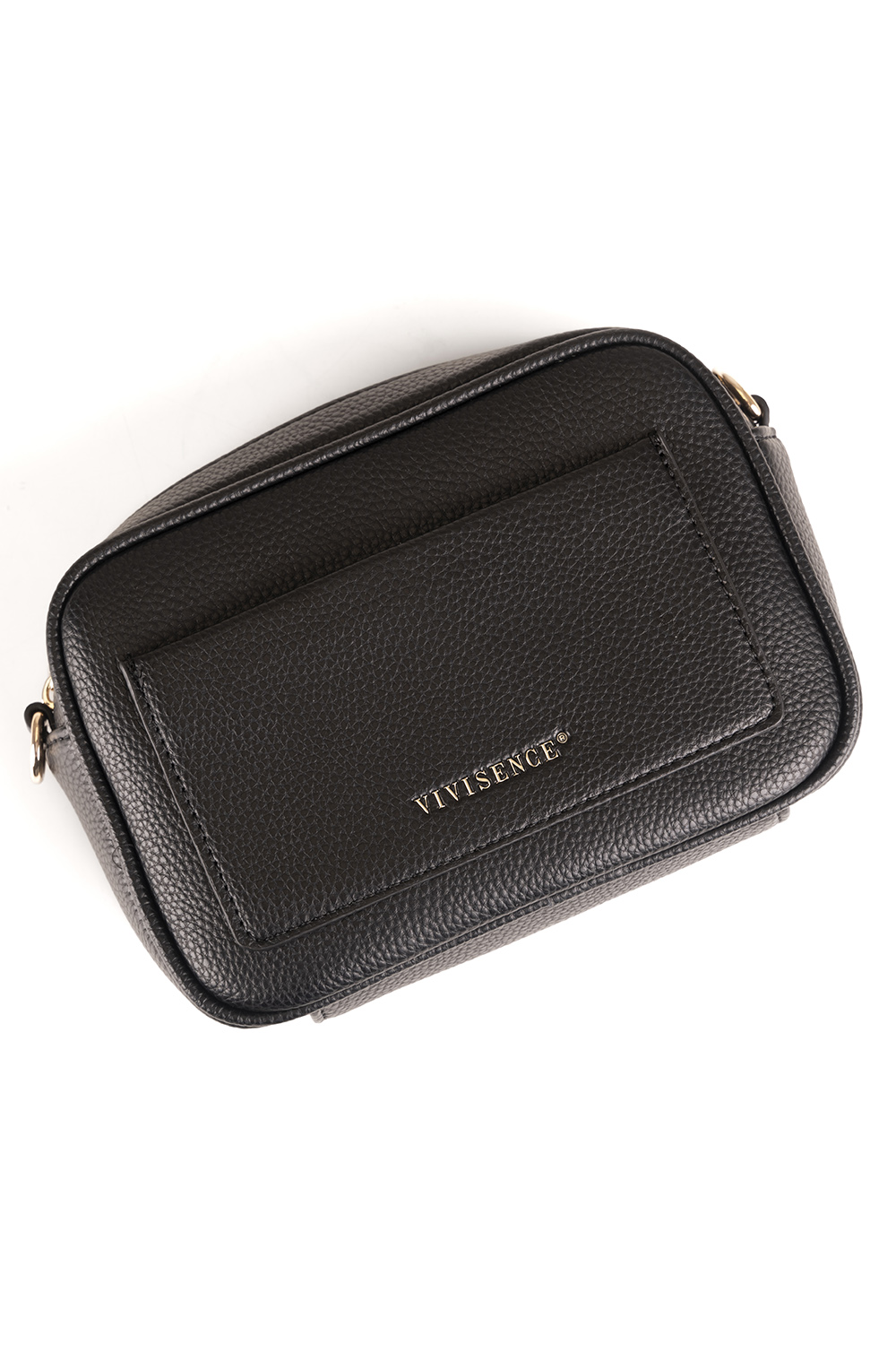 Vivisence Women's Crossbody Zipper Pocket Wide Adjustable Strap, black