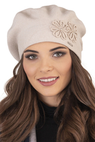 VIVISENCE Damen Baskenmütze Warm Dick Wintermütze Ideal für Kalte Tage 7007, beige