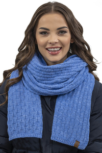 Vivisence Écharpe Femme Hiver Douce Et Chaude Pour Les Journées Froides 7015S, bleu denim