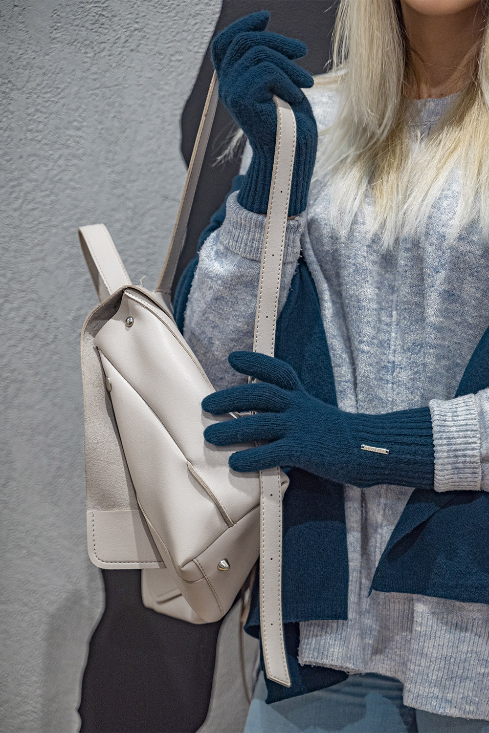 Vivisence Gants Femme En Laine Pour L’Hiver Idéal Temps Froid 7201, bleu foncé