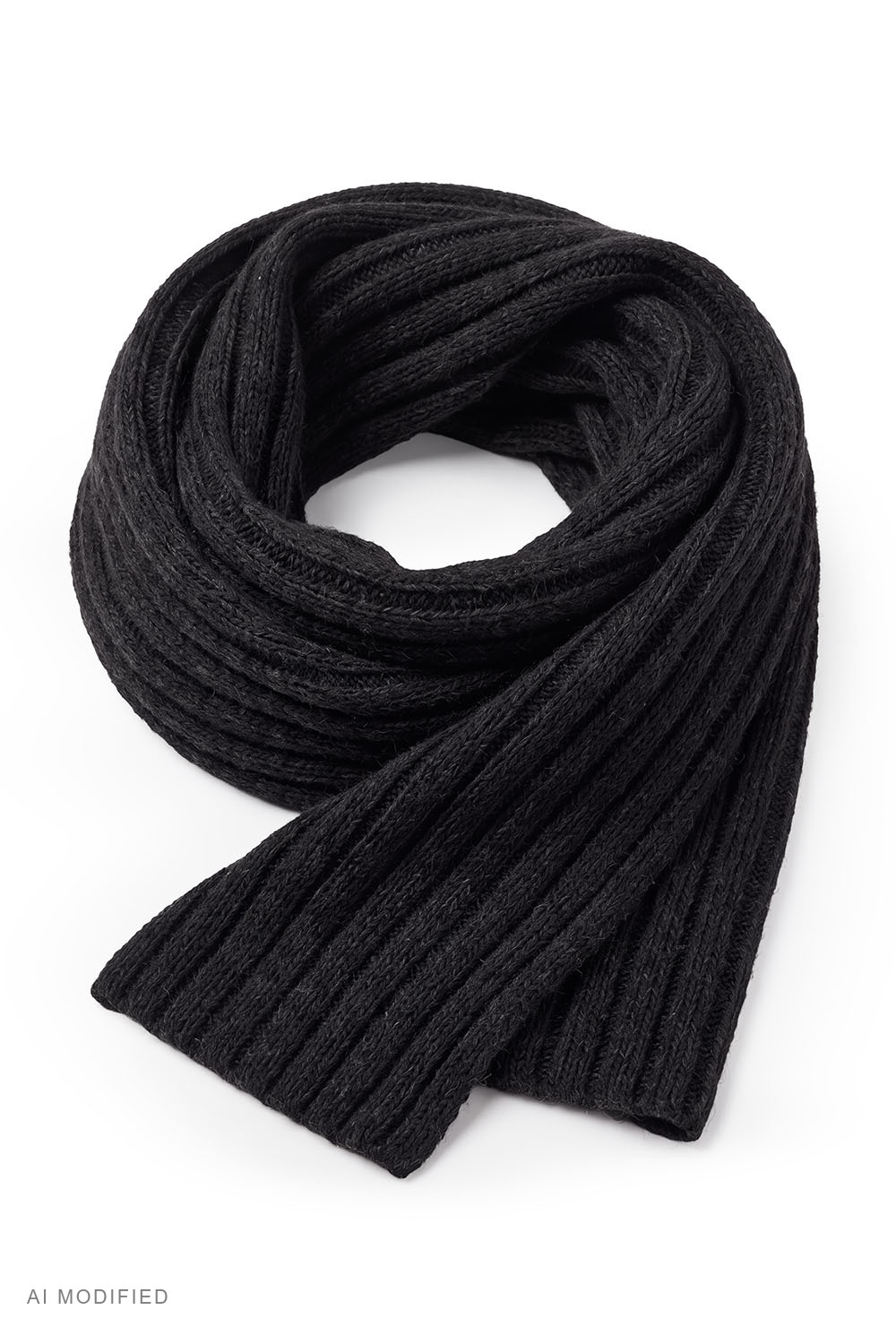 Vivisence Herrenschal Strick für Männer Akryl Wolle Winteraccessoire, schwarz