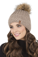 Vivisence Damen Mütze mit Schal Set Mit Fleecefutter Wärme An Wintertagen 7016, beige