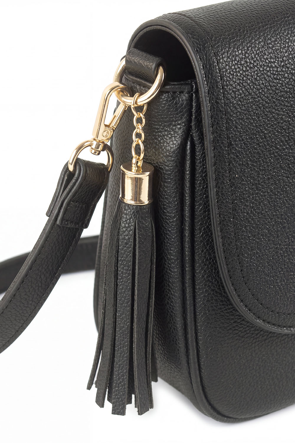 Vivisence Femme Sac Bandoulière Réglable Compact Fermoir Magnétique Pour Tous Les Jours, noir