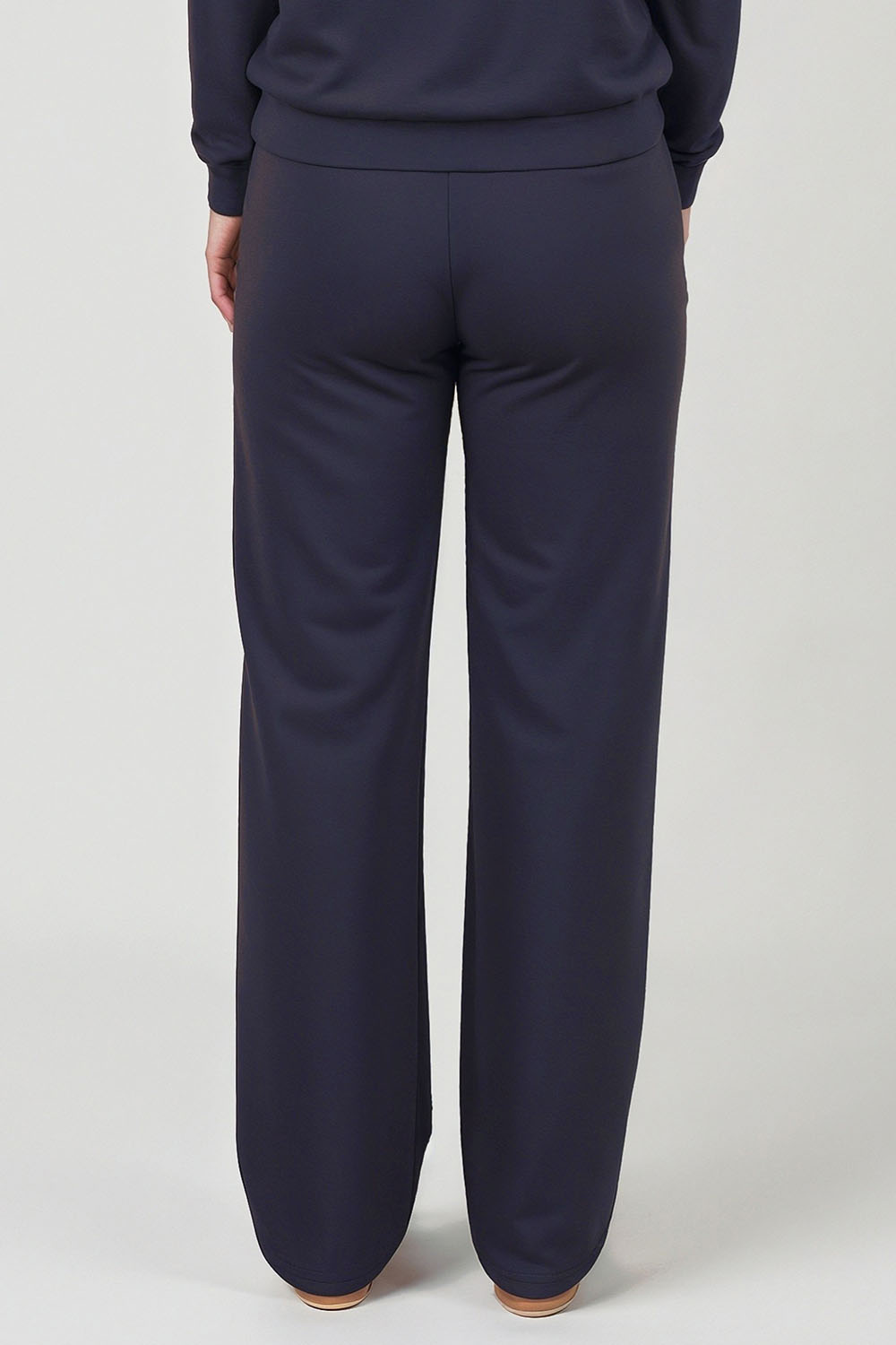 Vivisence Women's Sweatpants Wide Leg Lounge Relaxed Fit High Waist Knit Trousers With Elastic Waistband And Side Pockets Ideal For Casual Everyday Or Homewear Looks 9102, dark blue