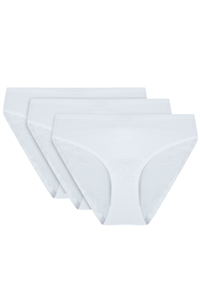 Vivisence smooth ladies 3-pack briefs 4011, white