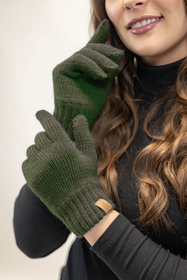 Vivisence Gants Femme Hiver Doux Et Chauds Idéals Pour Temps Froid 7014, vert