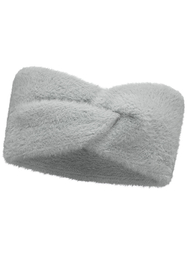 Vivisence Fluffy Lined Twisted Headband For Women Warm Autumn Winter 7093, light grey