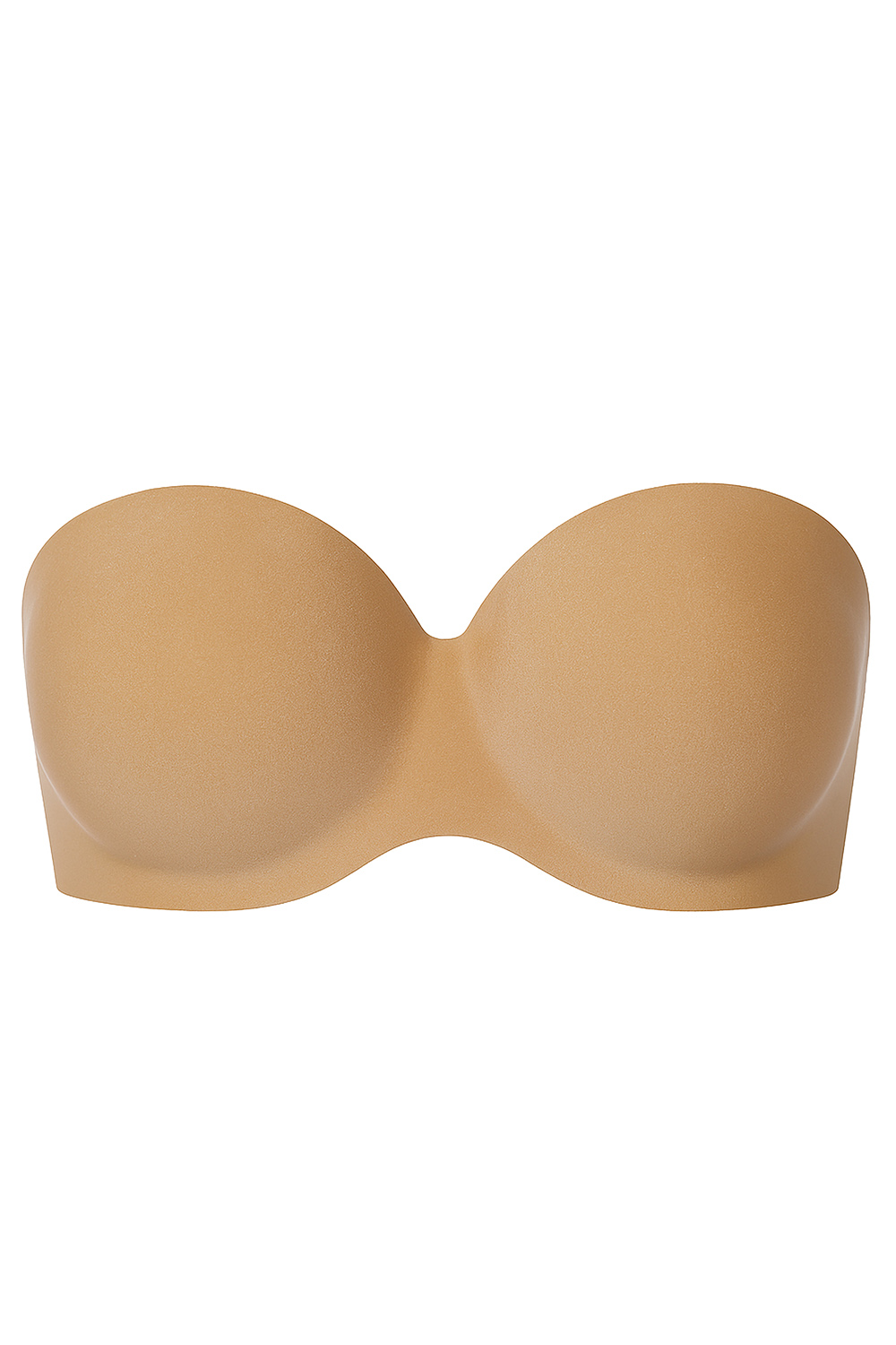 Vivisence Trägerloser BH Damen, Nahtloser Rückenfreier für Abendkleider und Brautkleider, Bandeau BH, Thermisch geformte Cups Silikon Musterlos 1065,