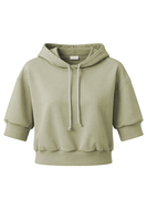 Vivisence Women Hoodie Cotton With Drawstring Hood For Everyday Comfort, olive