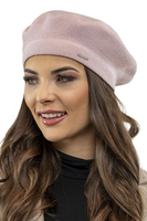 Vivisence Béret Et Écharpe Femme Pour L'automne et L'hiver En Laine Et Acrylique Ensemble Chic Pour L'Hiver Accessoire Mode Durable Pour Cadeau Parfait Confort Et Élégance 7005Kmpl, rose
