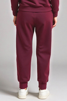 Vivisence Womens Sweatpants Cotton Ribbed Cuffs Loungewear Casual 9103, maroon