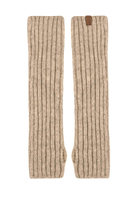 Vivisence Femme Gants Hiver Tricot Maille Extensible Douce Chaleur Confort, beige