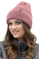 Vivisence Damen Mütze Winter Strickmütze Zweifarbigem Wärmendem Garn Herbst 7098, rosa