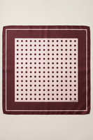Vivisence Damen Seidentuch Quadratisch Punkte Rollsaum Vielseitig Und Chic, braun/rosa/Punkte