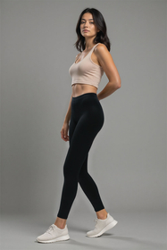 Vivisence Classic Leggings for Women's High Waisted Leggins with Wide Waistband Smooth High-Rise Stretch Fabric Perfect Fit Non-See-Through and Durable Design,