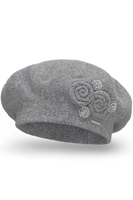 Vivisence Wool Beret For Women Protection Against Cold For Chilly Days 7037, light grey