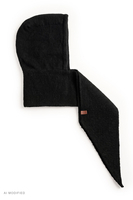 Vivisence Femme balaclava nouée devant ajustement parfait, noir