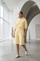 Vivisence Women Hoodie Cotton With Drawstring Hood For Everyday Comfort, banana