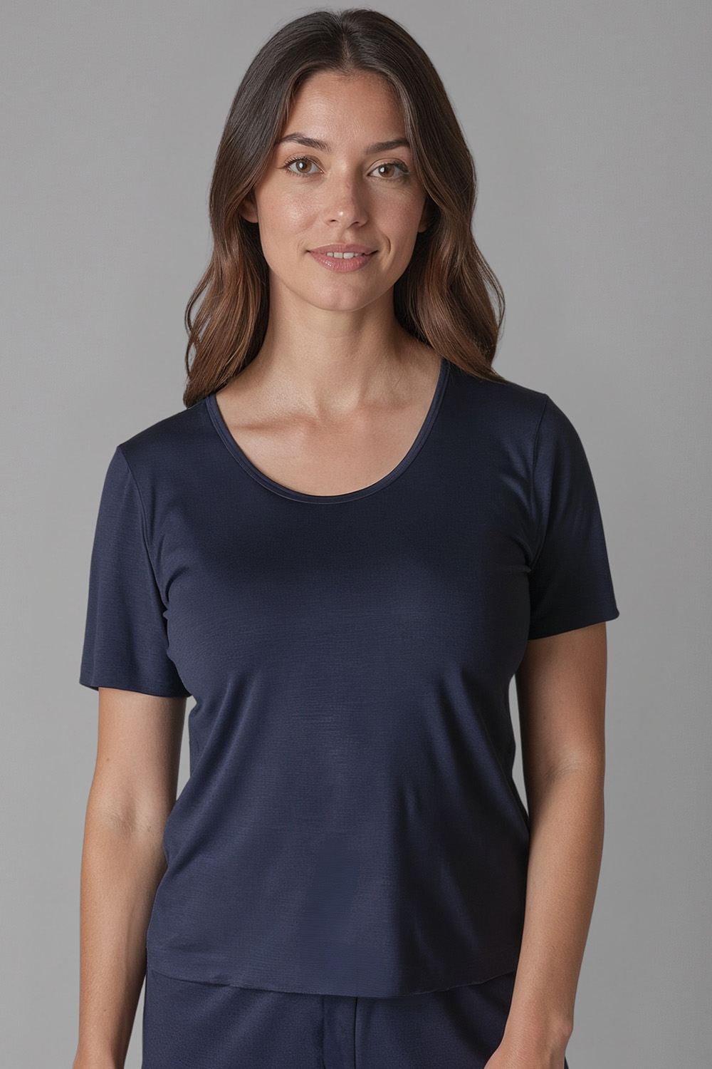 Vivisence Femme Haut de Pyjama Viscose Manches Courtes Confort pour Nuit 2201,