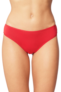 Vivisence Dame Brazilian Slip Ausgeschnitten Unterhose Klassisch Musterlos 4018, Rot